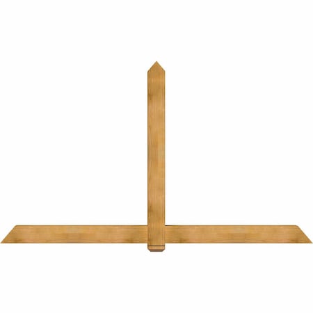 Ekena Millwork Eugene Rough Sawn Timber Gable Bracket, Western Red Cedar, 108"W x 63"H x 6"D x 6"F, 14/12 Pitch GBW108X63X0606EUG00RWR